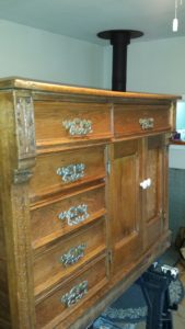 Late 19th century mahogany dresser, with medium walnut stain and a hand rubbed tung oil finish 