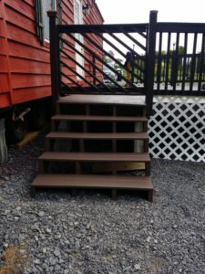 Finished steps of the deck restoration. 