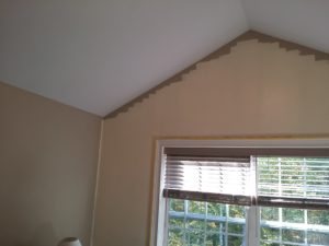 Master bedroom painted in Adobe white, part of the 1600 sqft interior paint job in Saratoga Springs, NY