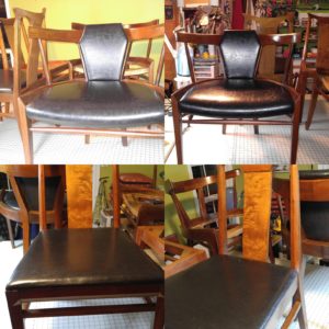 Mid century Walnut chairs, these chairs go wth the walnut table, they were stained with a special walnut stain and finished out with a low gloss hand rubbed tung oil finish.