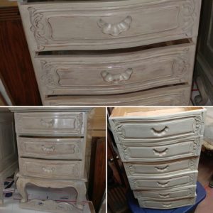 Before After Pictures Of A Four Teak Wood Dresser Set St Clair S