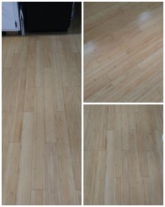 Blind bamboo flooring, we installed 150 sqft in the kitchen of this customer's home. The customer loved how the floor turned out.